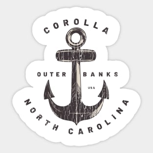 Corolla, NC Summertime Vacationing Big Anchor Sticker